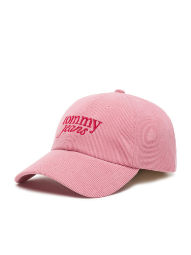 Tommy Jeans Шапка с козирка Script AW0AW17908 Розов