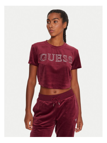 Guess Тишърт V3BI01 K0232 Бордо Regular Fit