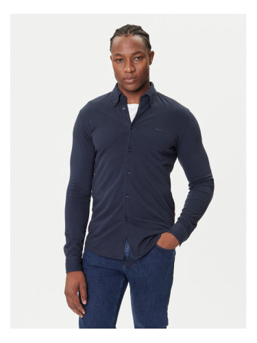 BOSS Риза Myjersey 50543089 Тъмносин Slim Fit