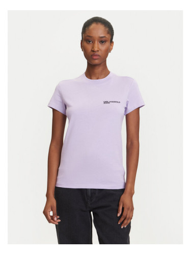 Karl Lagerfeld Jeans Тишърт A1W17004 Виолетов Slim Fit
