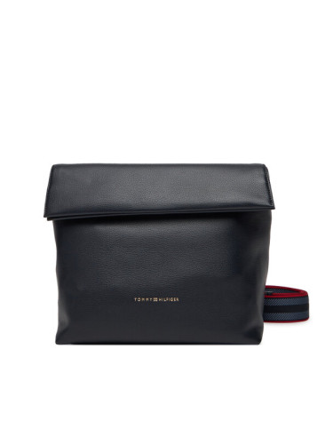 Tommy Hilfiger Дамска чанта Th Logotape Med Crossover AW0AW17692 Тъмносин