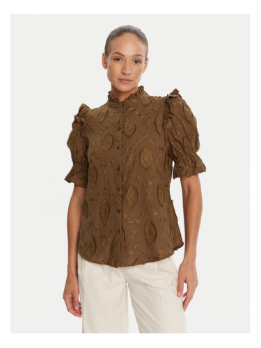 Bruuns Bazaar Блуза Canterbury Caro BBW4507 Кафяв Regular Fit
