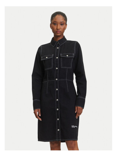 Karl Lagerfeld Jeans Дънкова рокля A3W13015 Тъмносин Regular Fit