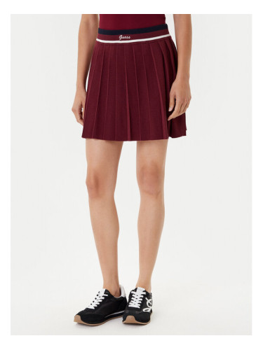 Guess Плисирана пола V5BD02 Z1152 Бордо Regular Fit