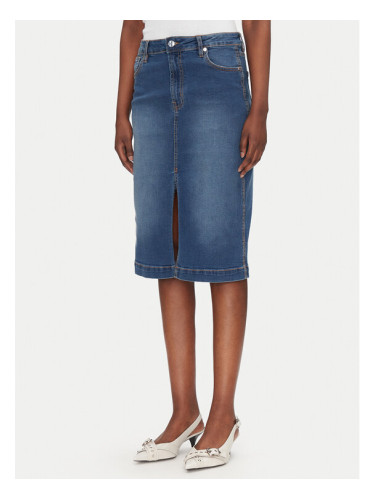 Silvian Heach Дънкова пола Quofoy GPP25403LO Тъмносин Regular Fit