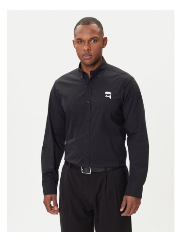 KARL LAGERFELD Риза 605911 554671 Черен Slim Fit