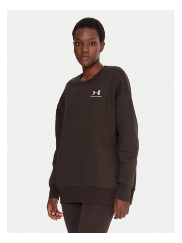 Under Armour Суитшърт Essential 1379475 Кафяв Loose Fit