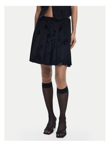 Desigual Мини пола Flock 25WWFW10 Черен Regular Fit