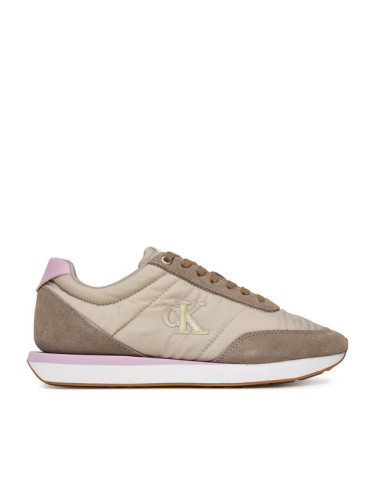 Calvin Klein Сникърси Retro Runner Lace Up Nylon Mg YW0YW01990 Каки