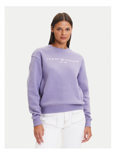 Tommy Hilfiger Суитшърт WW0WW39791 Виолетов Relaxed Fit