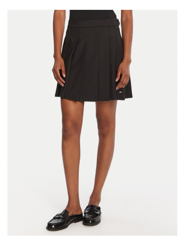 Tommy Hilfiger Плисирана пола Timeless WW0WW48354 Черен Regular Fit