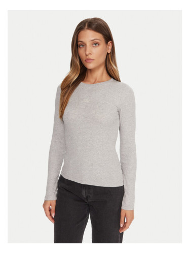 Guess Jeans Блуза W5BP01 KA0H1 Сив Slim Fit