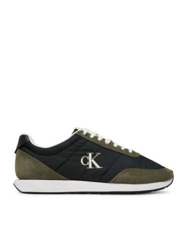 Calvin Klein Сникърси Retro Runner Ess Mix Mat YM0YM01361 Черен