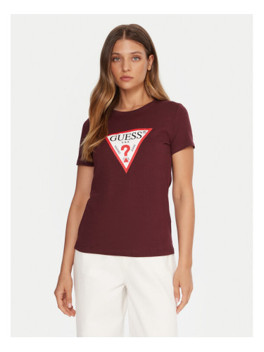 Guess Тишърт W1YI1B I3Z14 Бордо Regular Fit