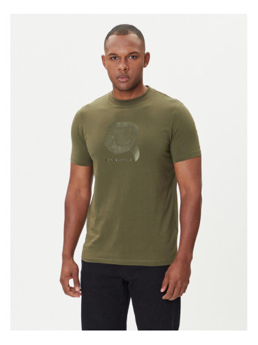 KARL LAGERFELD Тишърт 755032 554221 Зелен Regular Fit