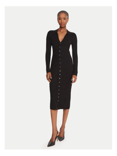 Guess Плетена рокля W5BK60 Z2YJ2 Черен Slim Fit