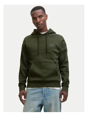 Jack & Jones Суитшърт Corp Logo 12152840 Зелен Regular Fit