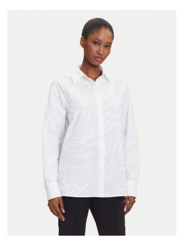 KARL LAGERFELD Риза A3W11021 Бял Regular Fit