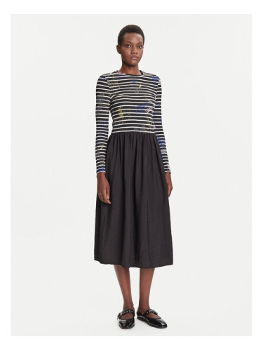 Desigual Ежедневна рокля Raya Hibrida 25WWVW15 Черен Regular Fit