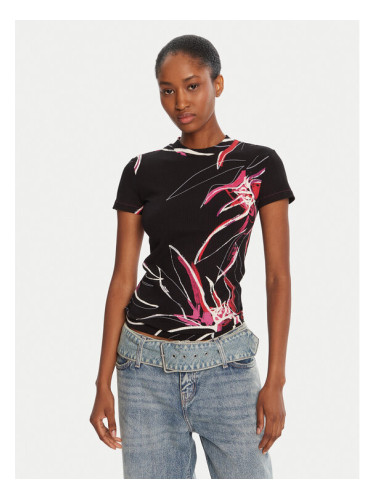 Desigual Тишърт Lala 25WWTK16 Черен Regular Fit
