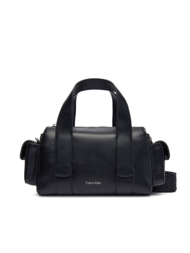 Calvin Klein Дамска чанта Webbing Strap Pocket Bag LV04F3291G Черен