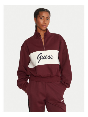 Guess Суитшърт V5BQ00 KCX22 Бордо Regular Fit