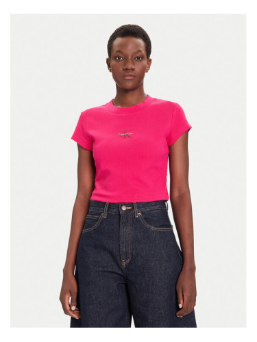 Calvin Klein Jeans Тишърт LV047AB802 Розов Regular Fit