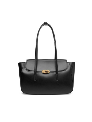 Calvin Klein Дамска чанта Hardware Flap Tote Bag LV04F3145G Черен