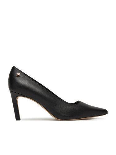 Tommy Hilfiger Обувки на ток Logo Pump Slanted Hl FW0FW08993 Черен