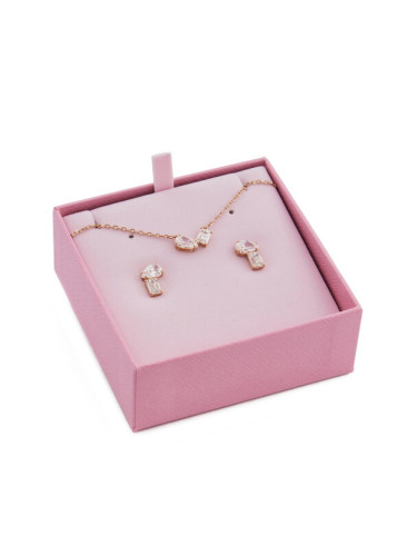 Swarovski Комплект колие и обеци Mesmera 5734246 Сребрист