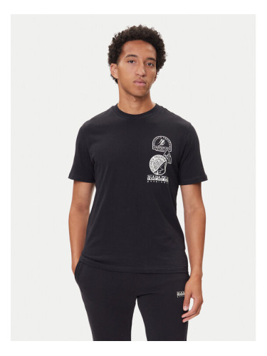 Napapijri Тишърт S-Funes Ss NP0A88UA Черен Regular Fit