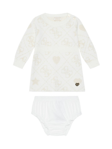 Guess Плетена рокля A5BK02 Z39N0 Бежов Regular Fit