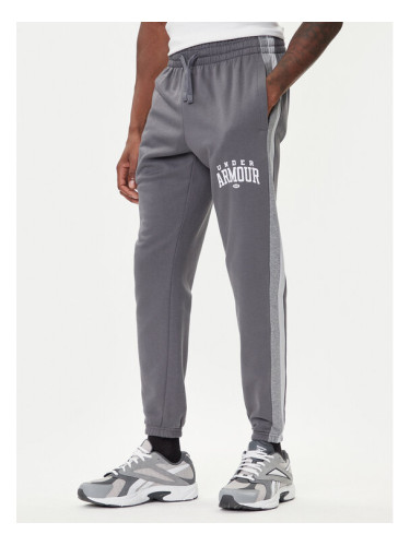 Under Armour Долнище анцуг Ua Rival Fleece Colorblock 6003954 Сив Loose Fit