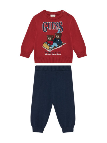 Guess Комплект пуловер и платнени панталони I5BG04 Z2BB0 Червен Regular Fit