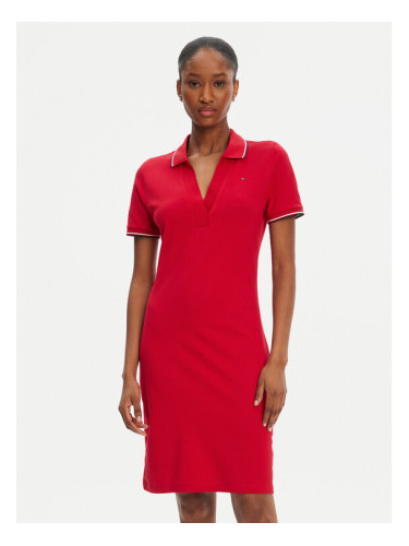 Tommy Hilfiger Ежедневна рокля 1985 WW0WW45740 Червен Slim Fit