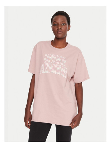 Under Armour Тишърт Ua Rival Campus 6007883 Розов Oversize