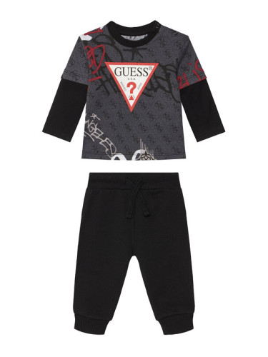 Guess Комплект блуза и панталон I5BG17 I3Z14 Черен Regular Fit