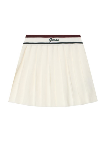 Guess Плисирана пола J5BD16 Z1152 Екрю Regular Fit