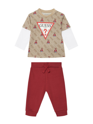 Guess Комплект блуза и панталон I5BG17 I3Z14 Червен Regular Fit