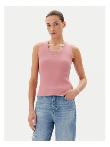 Tommy Jeans топ Essential DW0DW20673 Розов Slim Fit