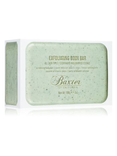 Baxter of California Exfoliating Body Bar Cedarwood & Oakmoss Essence ексфолиращ сапун за тяло за мъже 198 гр.