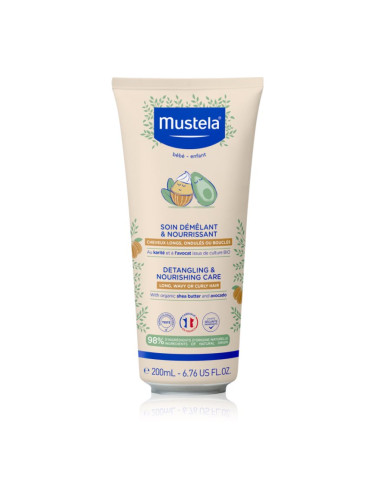 Mustela Detangling & Nourishing детски шампоан за по-лесно разресване на косата 200 мл.