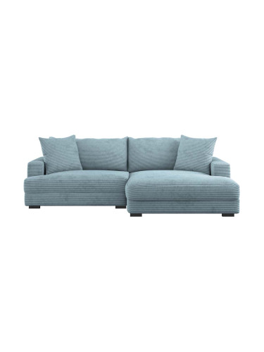 СИНЯ ХОЛНА ГАРНИТУРА ПЕЛЕ С ЛЯВ ПОДЛАКЪТНИК 265/180/83 СМ