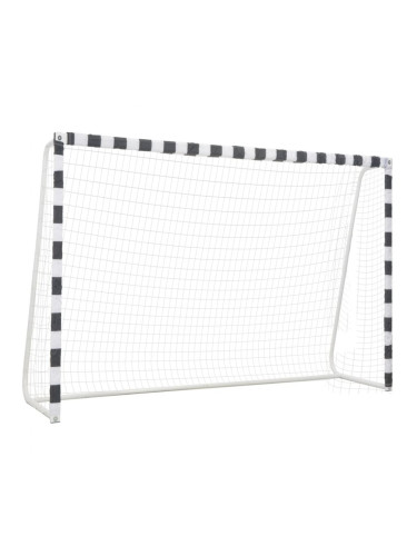 Sonata Футболна врата, 300x200x90 см, метал, черно и бяло