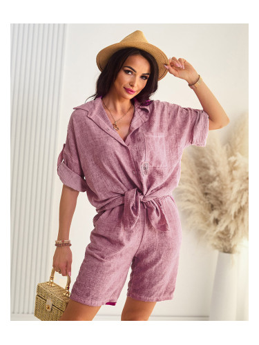 Resti Cotton and linen women's shirt set