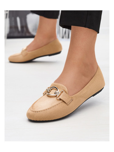 Resti Eco-suede beige moccasins Brussi - Footwear