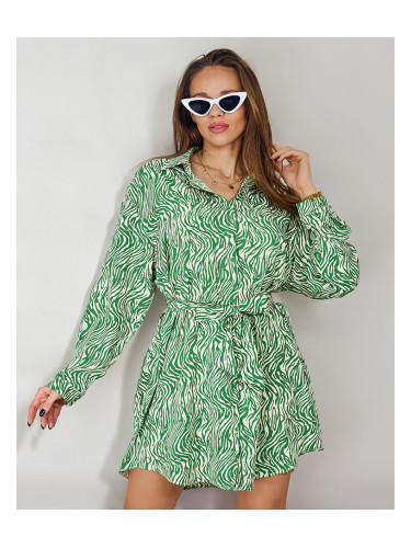 Resti women's mini dress in a'la zebra pattern