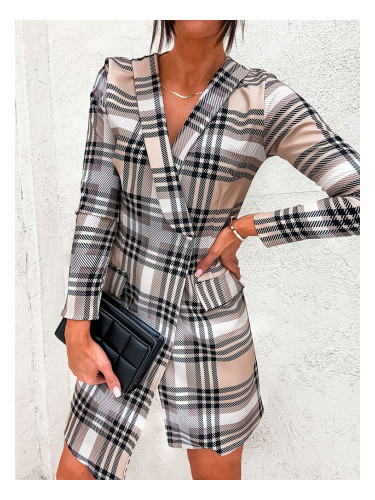 Resti Red women's checkered navy dress