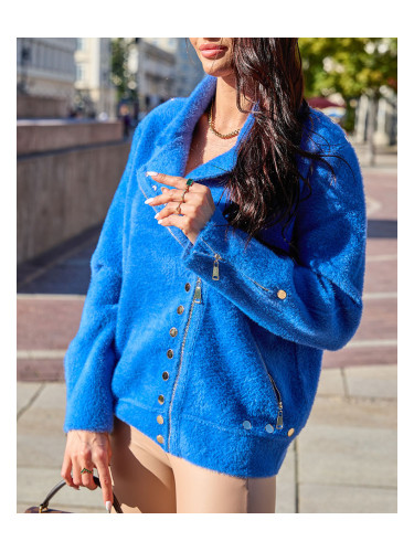 Resti Brown women's unbuttoned sweater with pockets