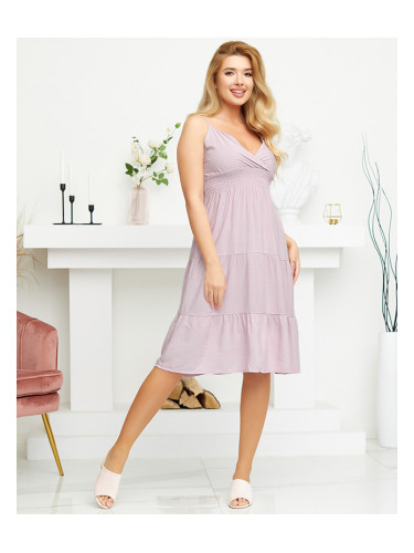 Resti Women's Pink Knee-Length Summer Dress - Clothing